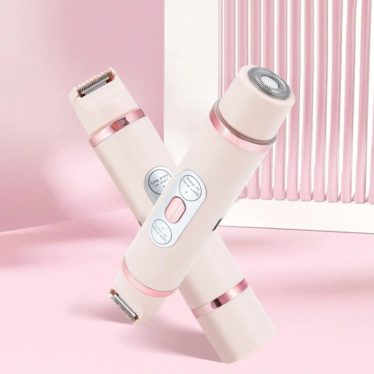 Dual-Head Two-In-One Electric Epilator for Women, Suitable for Private Areas and Full Body, Bikini Care, Wet and Dry Use