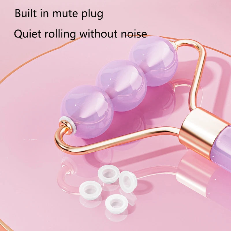 Double Head Facial Massage Roller Eyes Face Lifting Tighten Resin Guasha Board Roller Face Spa Massager Beauty Skincare Tools