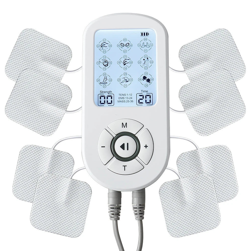 Professional 36 Modes TENS Pulse Rechargeable Machine EMS Muscle Stimulator Back Waist Body Massage Relax Electrostimulator Use