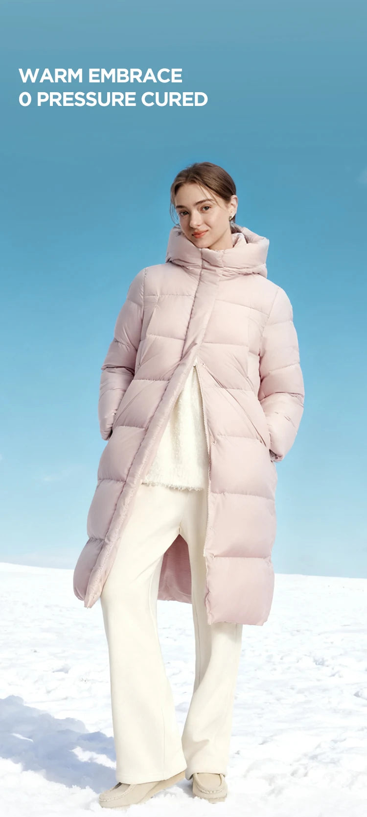 Semir Long Down Jacket Women Waterproof Hooded Coat 2025 Winter New Loose Girls' Jacket Multi-Color Thicken Windbrake Down Coat