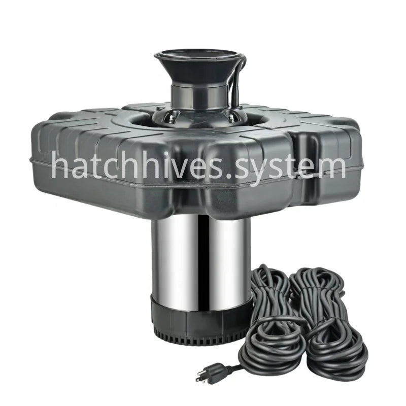 High Flow 750w 220v 50hz Stainless Steel Fish Pond Aerator with Thickened Floats Adjustable 2 LED Lights for Aqua/Landscape Pool