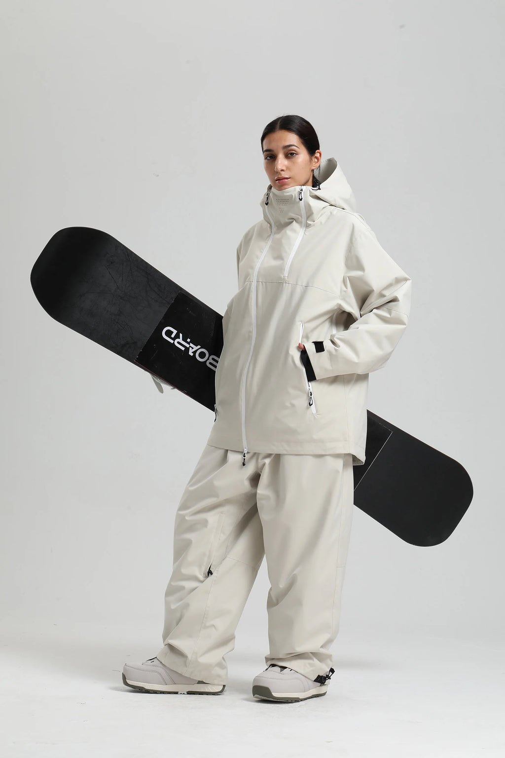 Gsou Snow 2025 Unisex Color-Block Ski Suit Loose Fit Snowboard Waterproof Windproof Breathable Professional Winter Outdoor Wear