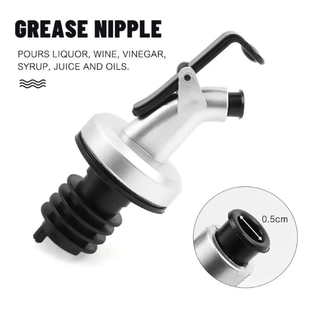 1/3/5Pcs ABS Oil Bottle Stopper Lock Good Sealing Press Design Wine Pourers Kitchen Bar Tool Silicone Rubber Olive Oil Sprayer