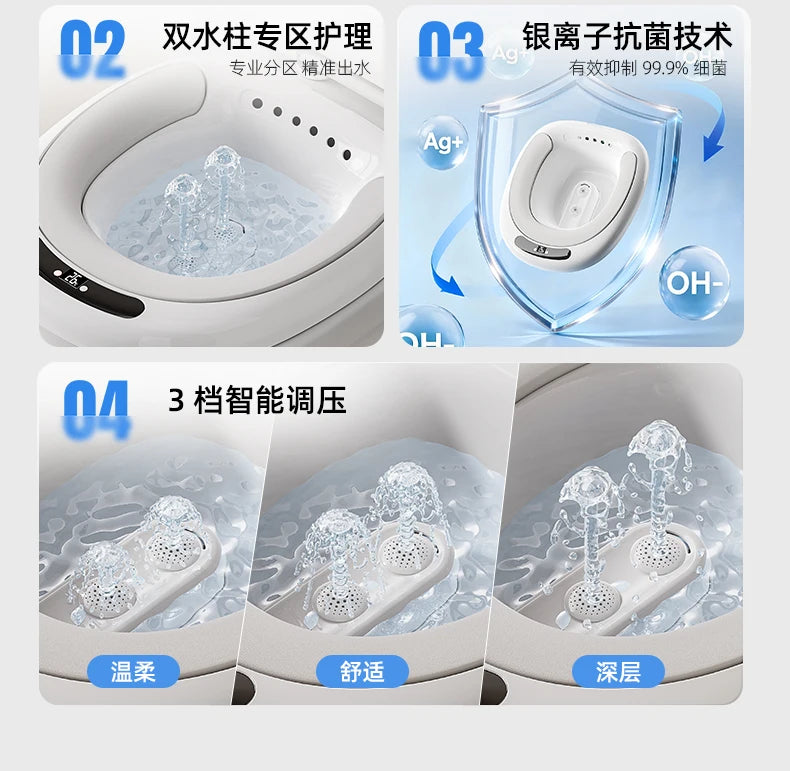 ‌Electric Hands-Free Bidet System,Antibacterial Detachable Basin Kit,ClinicalGrade Sitz Bath,Postpartum Herbal Steaming Solution
