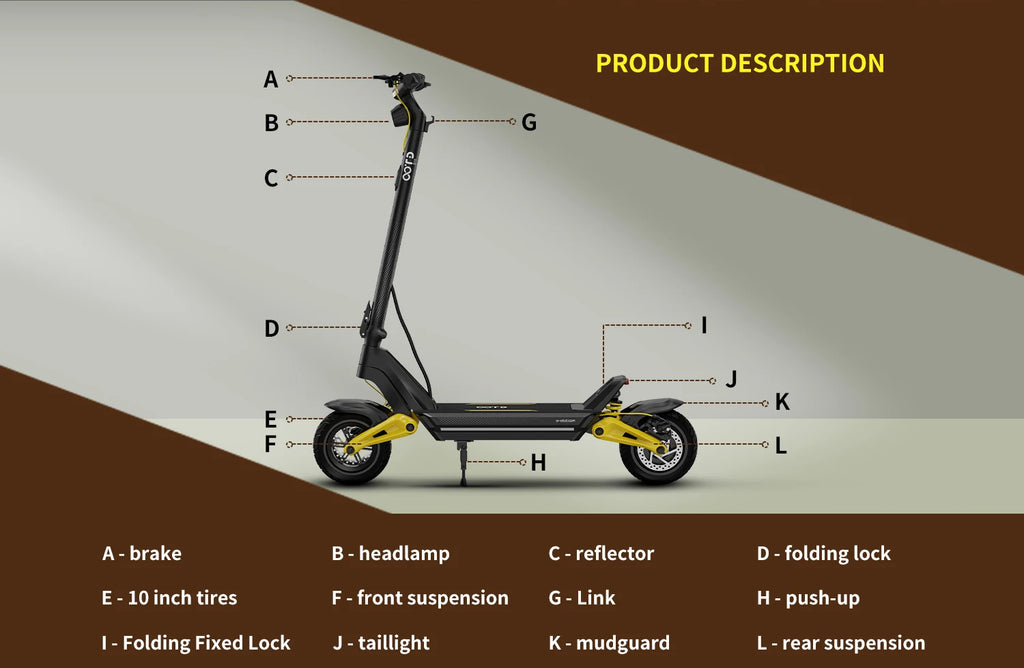 Small Electric Scooter with 10-inch Tyres and Single Motor, 48V 20AH 25KM/H Lightweight Elec Scooter for EU Stock