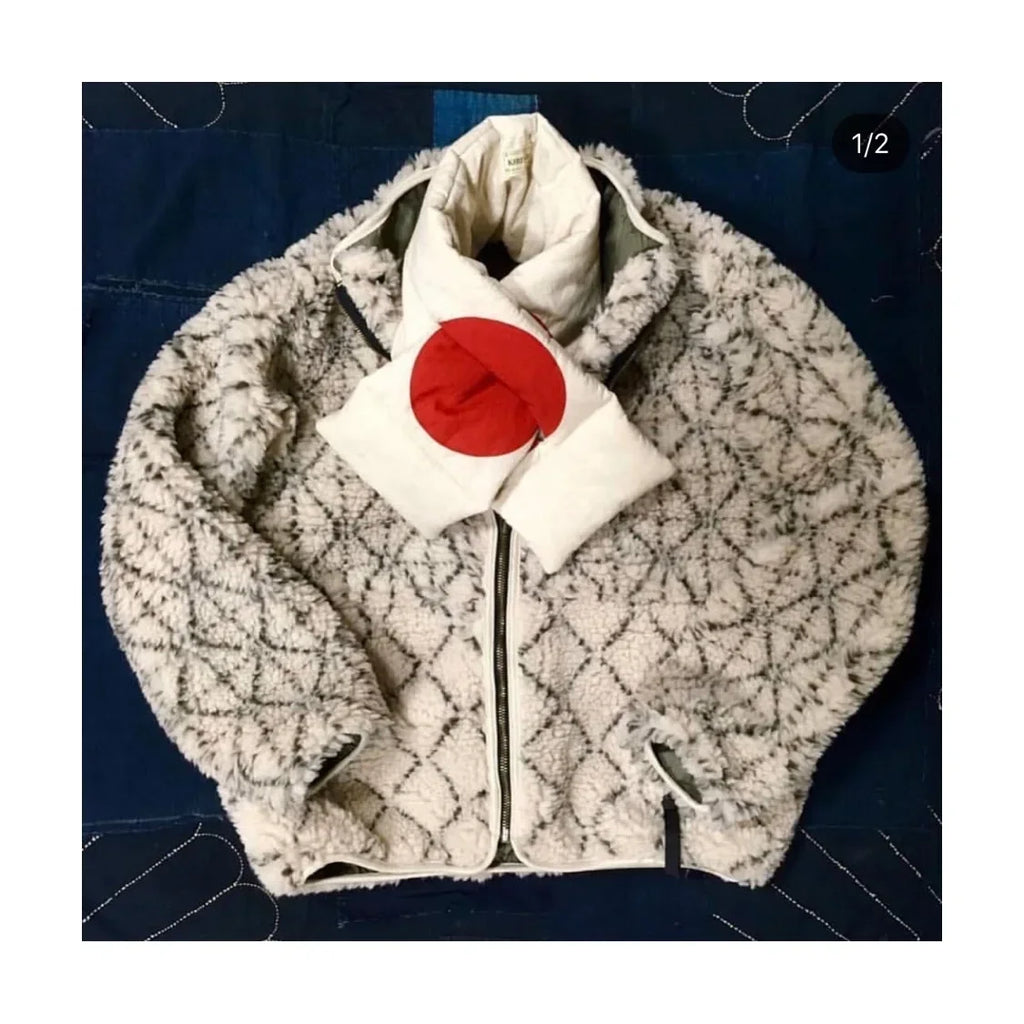 KAPITAL Fleece Wear on Both Sides Zipper Long Sleeve Japan Style Loose Jacket Men and Women Cashmere Coats