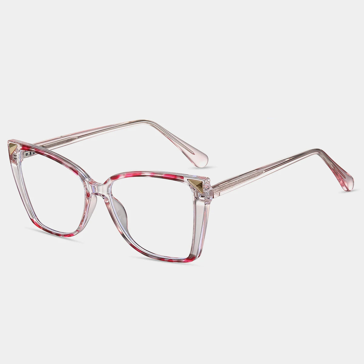 R57466 Fashion Square Anti Blue Light Glasses Trend Spring Hinge Prescription Spectacles Frames Women Optical Reading Glasses