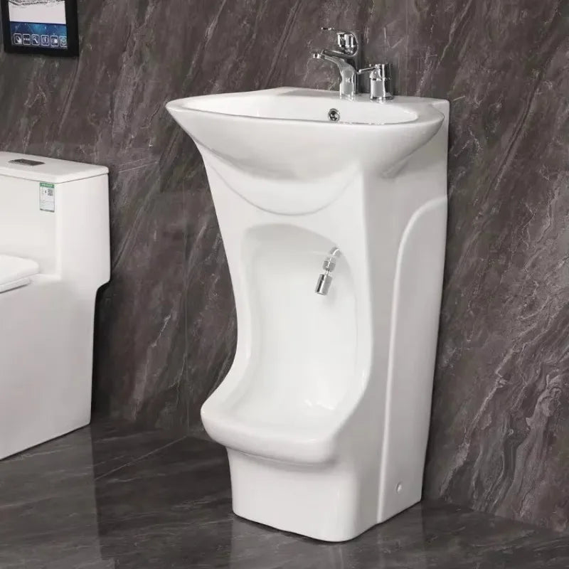 Ceramic Floor Mounted Wash Basin Pedestal Foot Washing Sink