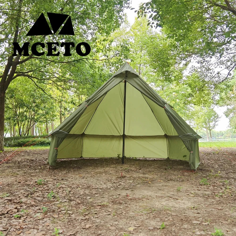 Ultralight Mongolian Yurt Tent Camping Pyramid Tent Outdoor Winter Tent With Chimney Hole  Hiking Backpacking Hot Tent Teepee