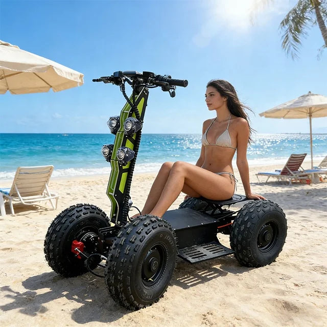 100km/h 4x4 Offroad Fast Folding Fat Tire 4 Wheel Electric Scooter