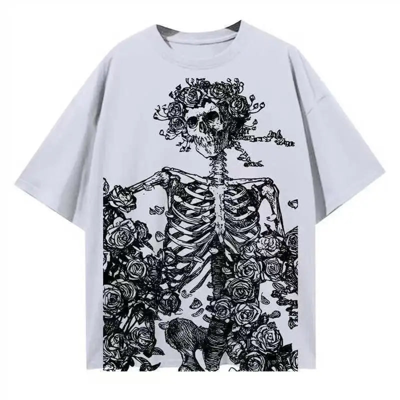 2025 Summer Oversized Tshirt Men Breathable Comfortable Dark High Street Gothic Hip-Hop Short Sleeve Tee Y2k Tops Tshirt for Men