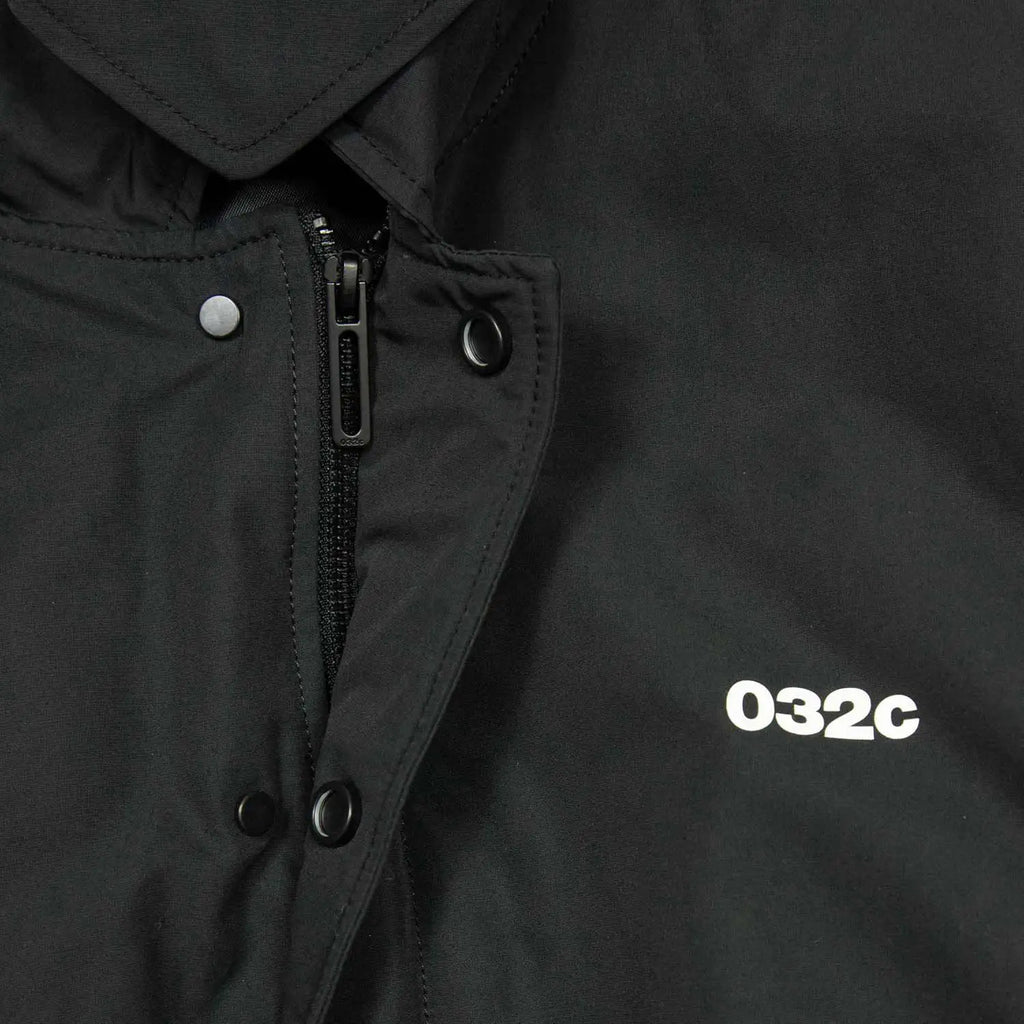 032C black silhouette short wide bomber zip multi pocket jacket