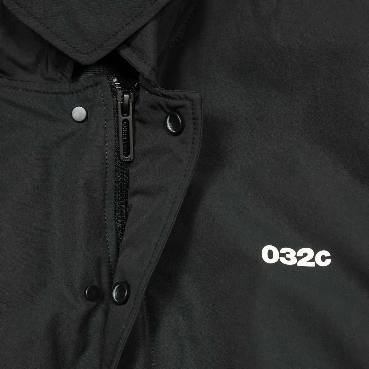 032C black silhouette short wide bomber zip multi pocket jacket
