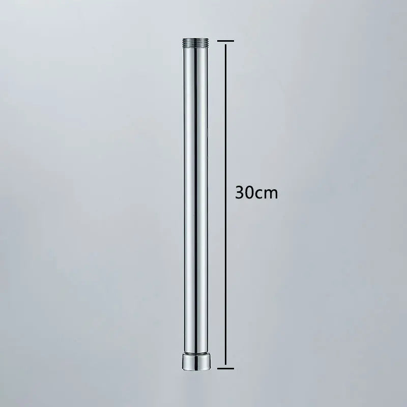 30/40cm Square Round Extension Tube For Bathroom Shower Faucet Black General Interface Extension Tubes Extend Pipe