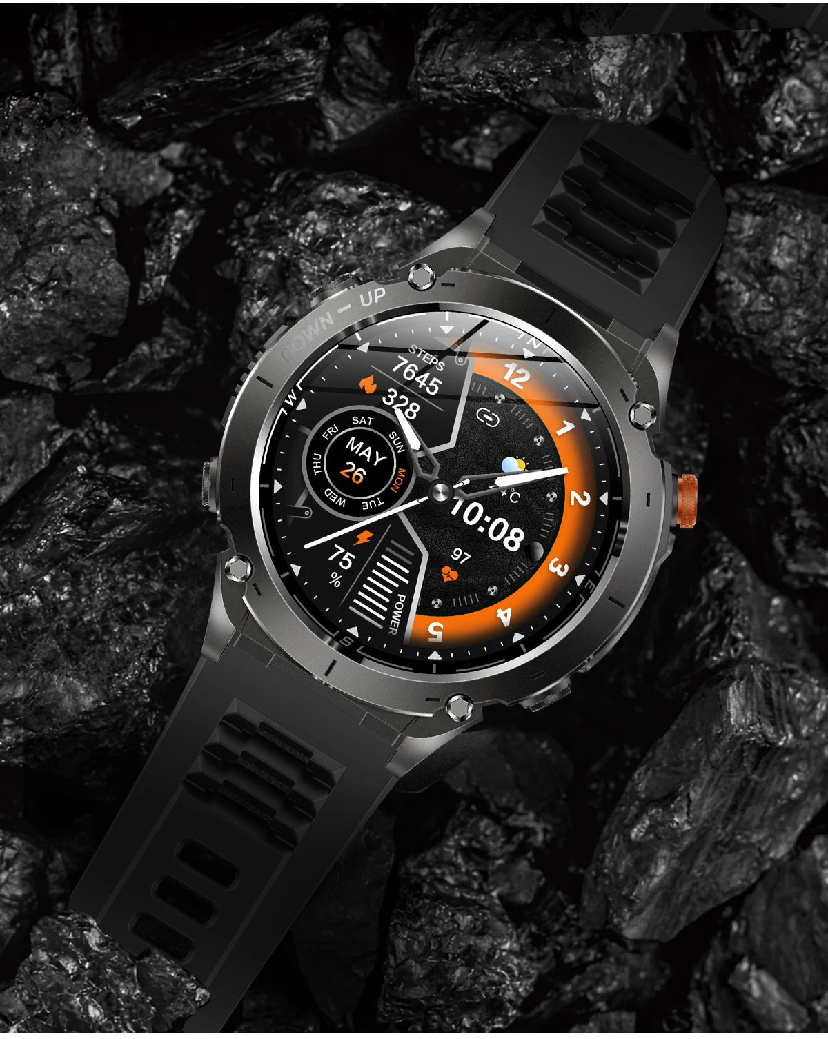 2026 New GPS Smart Watches 10 ATM Waterproof Built-in Dual-band GNSS Compass Military Sport Men SWIM Smartwatch For Android IOS