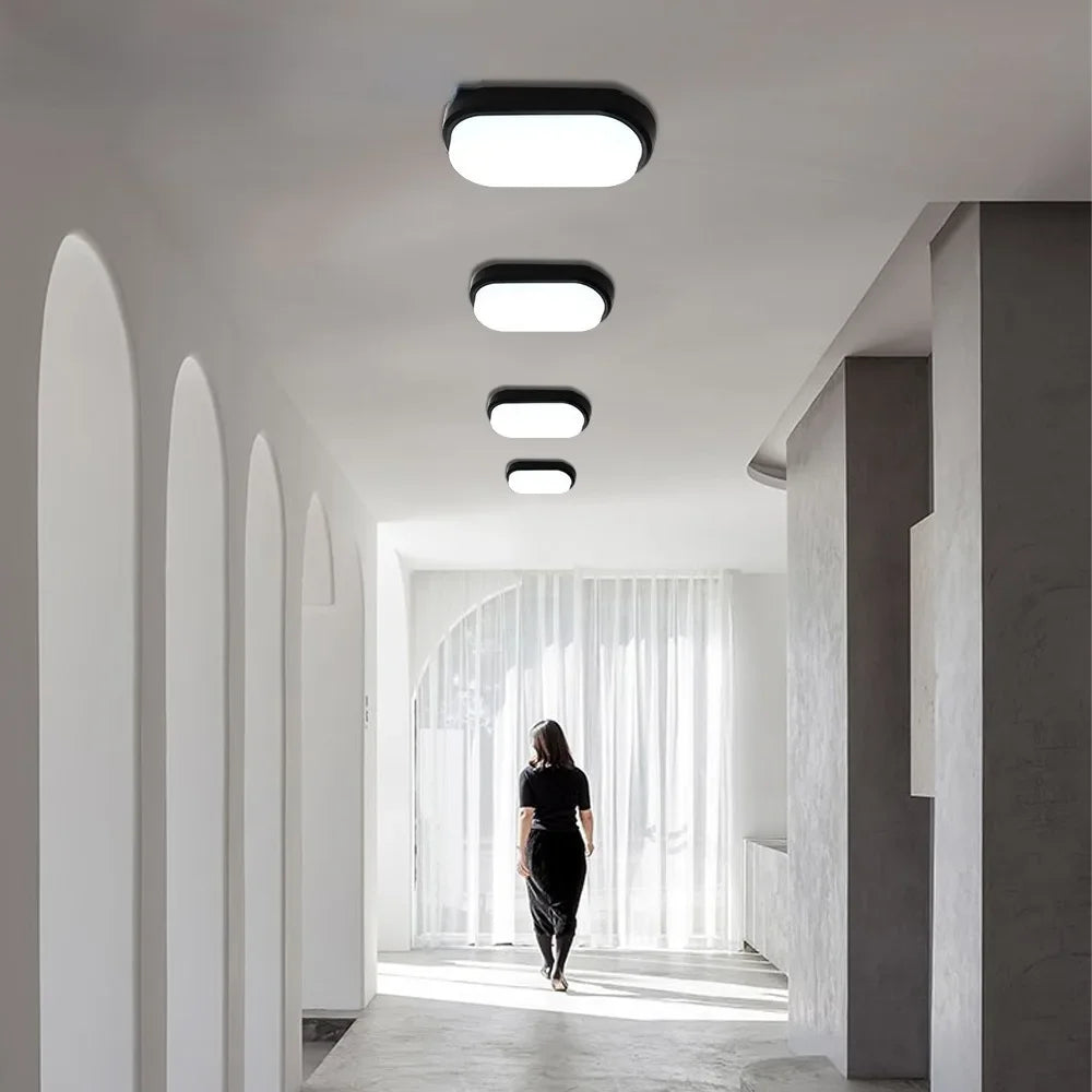 Oval Wall Lighting 12W Modern LED Outdoor Surface Mounted Waterproof Bathroom Porch Wall Sconce Aisle