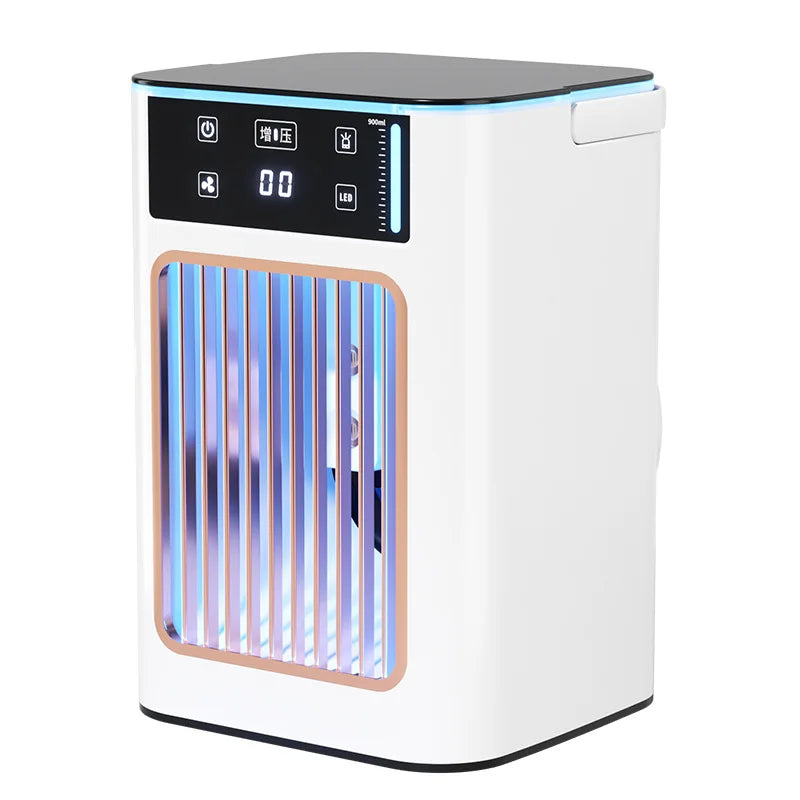 2025 New Upgraded Turbocharged Portable Air Conditioner Fan USB Desktop Air Cooler Household Small Air Humidifier Cooling Fan