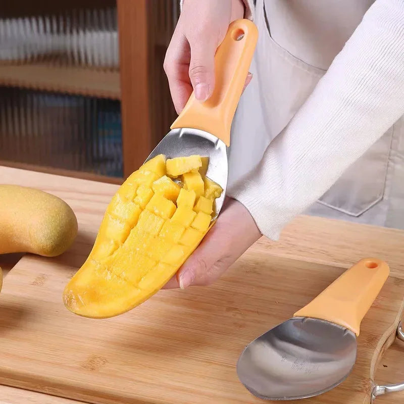 Multifunctional Fruits Peeling Spoon Mango Meat Separator Cutter  Kitchen Gadgets Fruits Watermelon Cutting Digging Gadgets