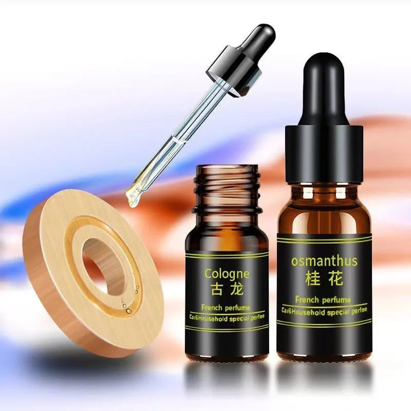 Car Air Freshener Essential Oil Refill Auto Perfume Diffuser Fragrance Dropper Bottle Long Lasting Scent Lemon Cologne Osmanthus