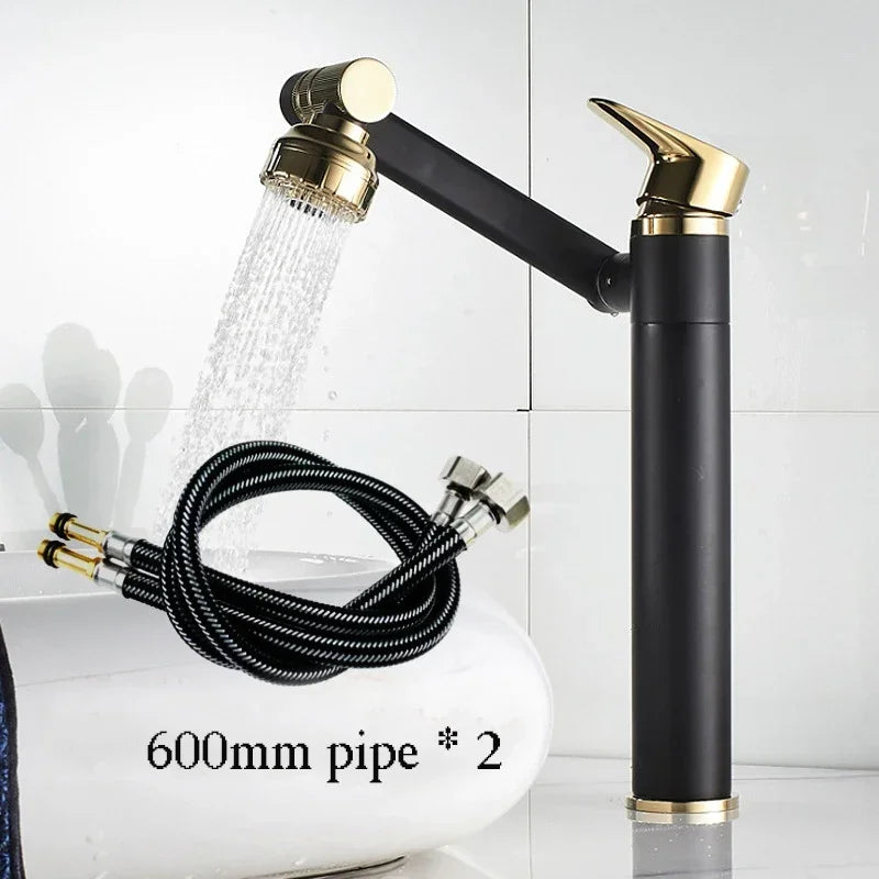 1080° Swivel Bathroom Sink Faucet Basin Faucet Mixer Deck Mounted Splash Proof Water Tap Shower Head Aerators Tapware