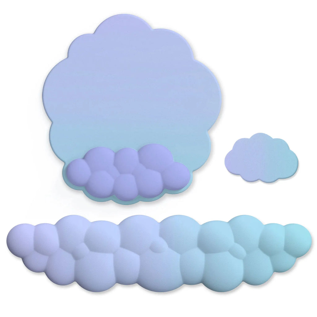 Cloud Gradient Gaming Keyboard Pad Wrist Pad Cloud Wrist Pad Mouse Pad Ergonomic Laika Foam Memory Non-Slip Support Office