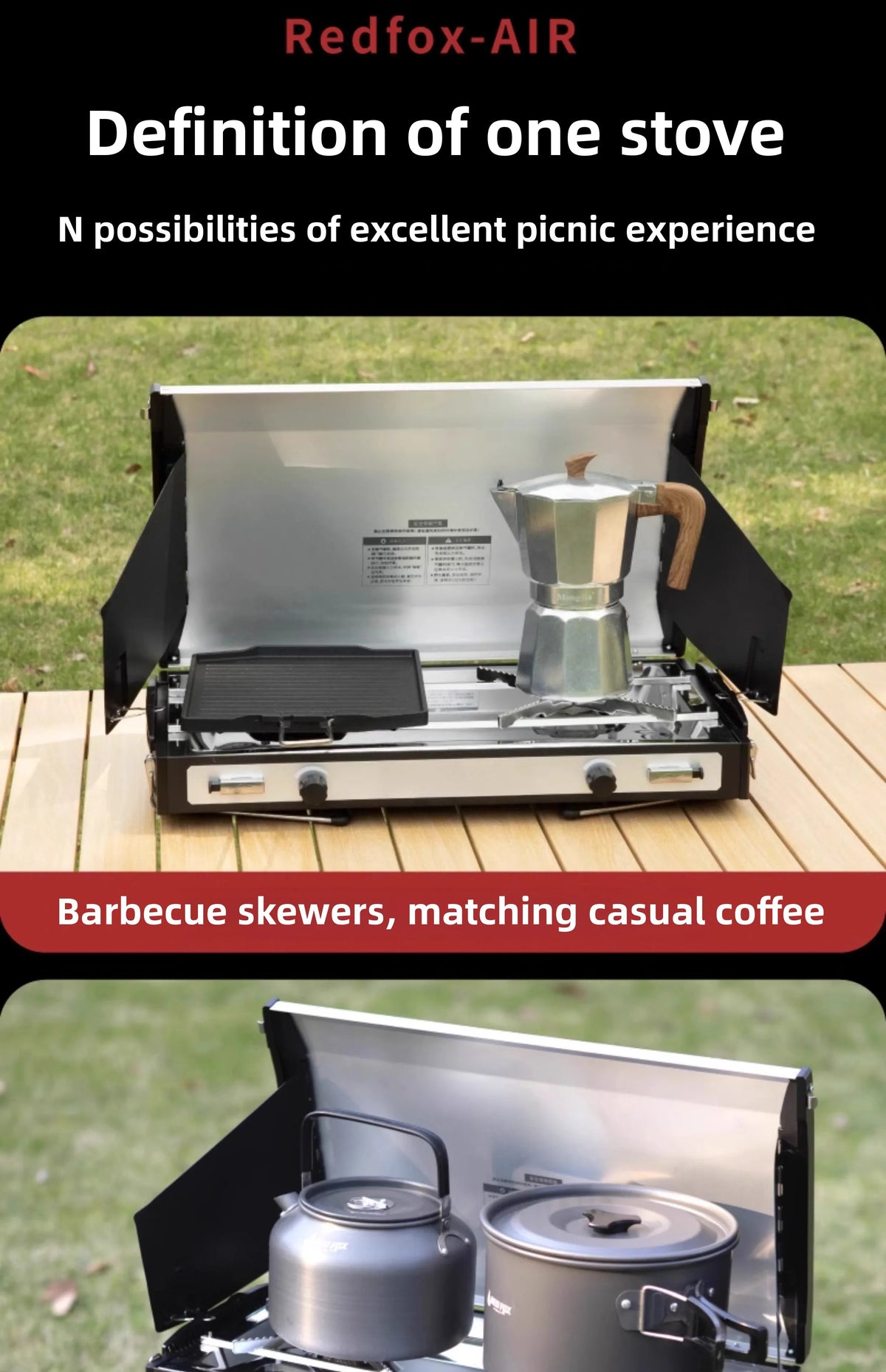 Cassette stove new outdoor portable camping cookware stove cookware cooking tea card magnetic stove