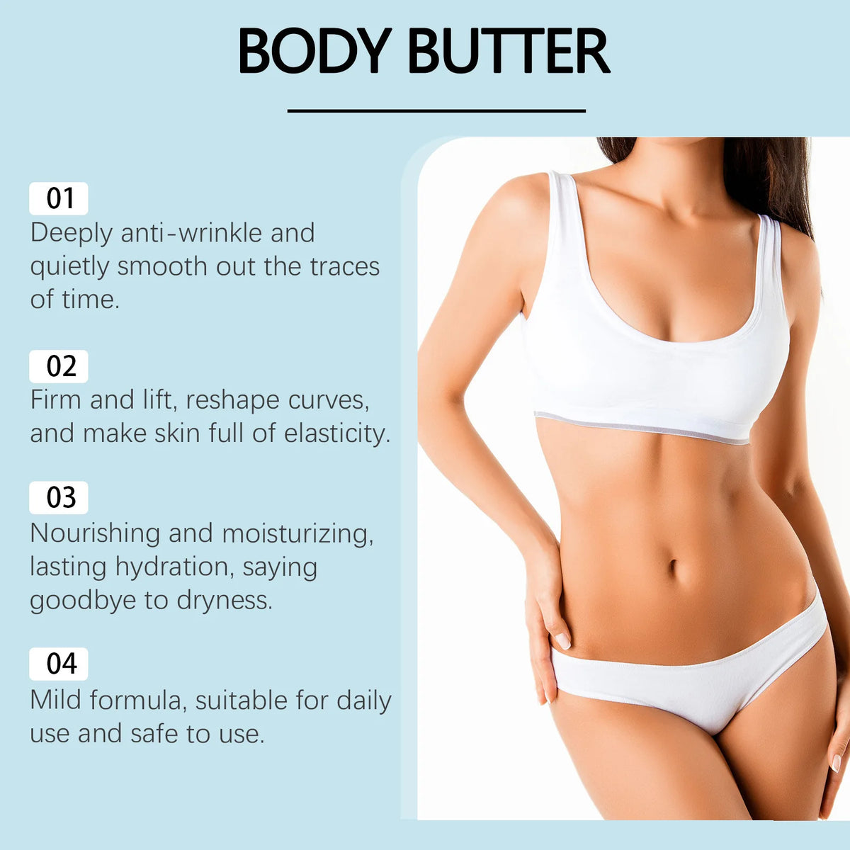 Body Firming Cream Moisturizing Improve Sagging Skin Repair Dryness Tightening Collagen Firming Vitamin B5 Body Butter Lotion