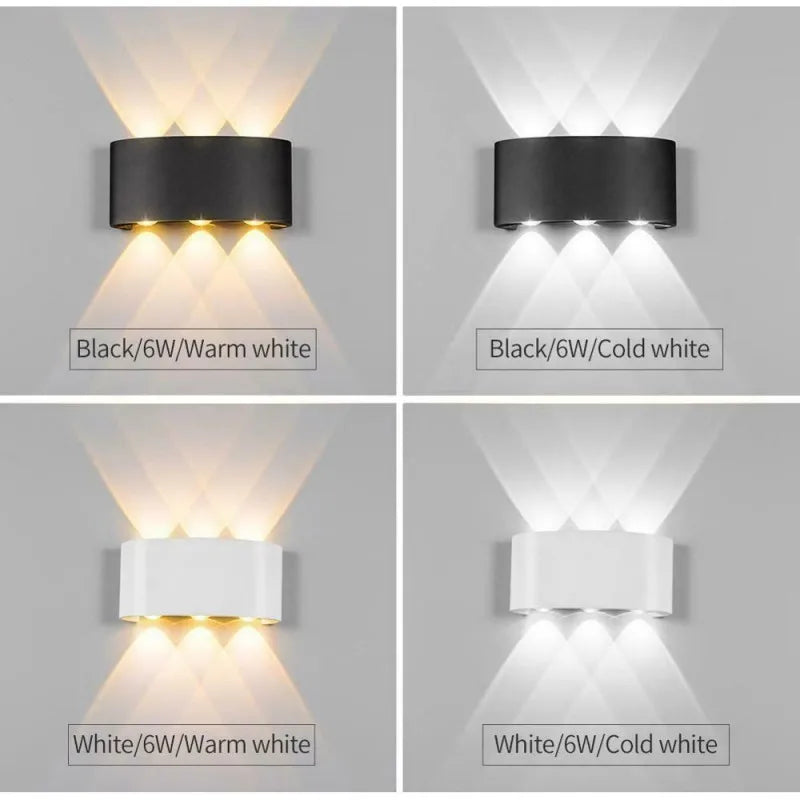 2W 4W 6W 8W 10W 12W LED Wall Light Outdoor Waterproof Modern Nordic style Indoor Wall Lamps Living Room Porch Garden Lamp