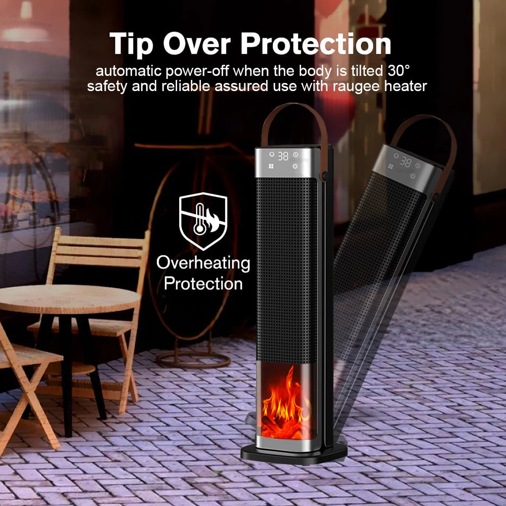 Electric Heater 2000W Heating Fans Portable Electric Space Heater PTC Fan Heater Household Hot Air Blower with Remote Control