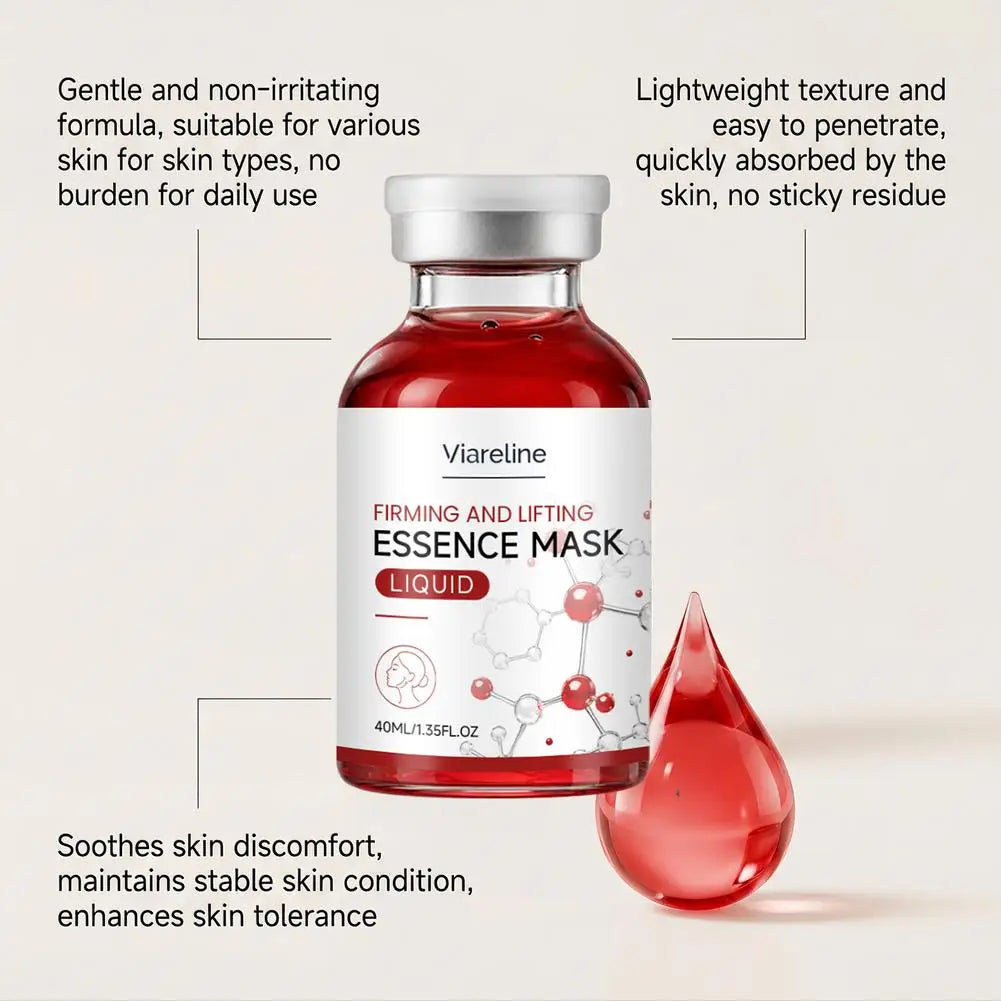 Lifting Firming Essence Mask Liquid 40ml Deep Hydrating Face Serum for Fine Lines & Sagging, Pore Minimizing Skin Care