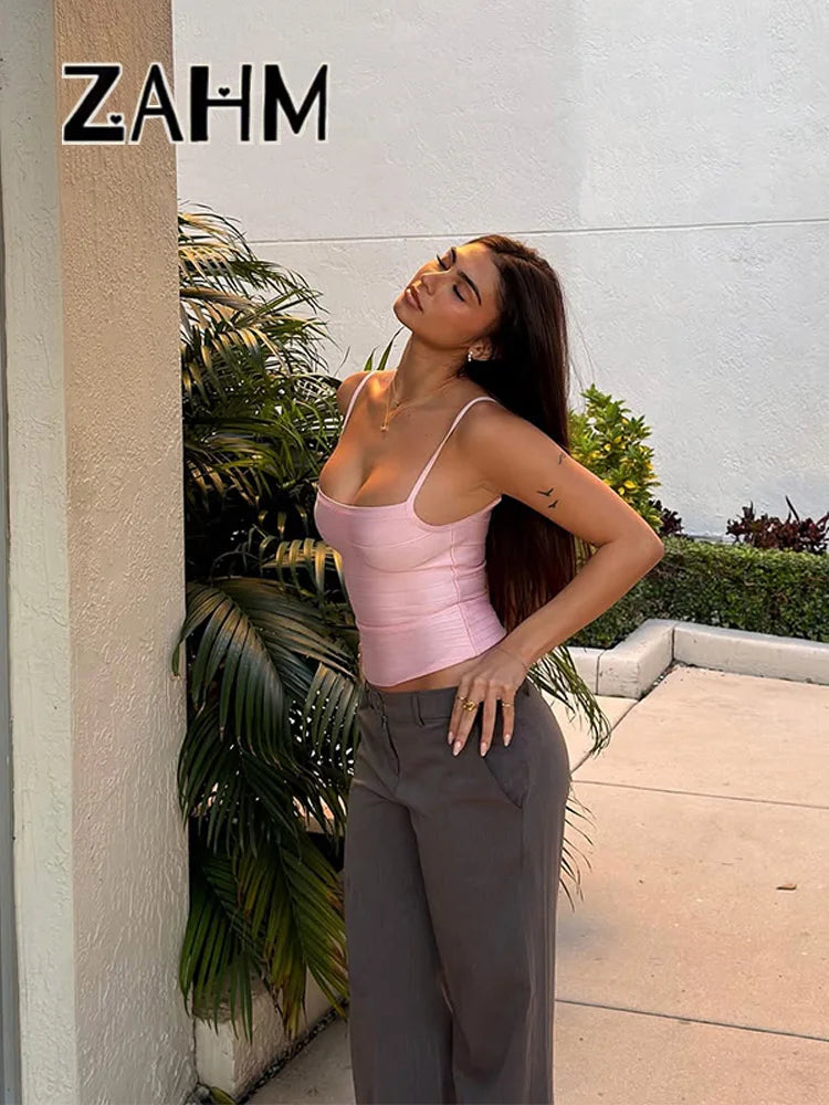 Sexy Striped Women's Slip Top Elastic Slim Waist-Closed Lady Vests 2026 Spring Summer Fashion Female Party Vacation Tanks New