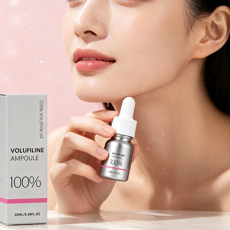 Volufiline 100% Ampoule Facial Serum 10ml Hydrolyzed Collagen Hyaluronic Acid Deep Hydrate Improve Rough Skin Gentle Easy Absorb