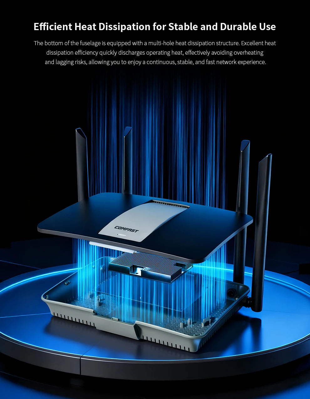 COMFAST BE3600 WiFi7 Portable Mesh Router Dual 2.5G Port 3570Mbps Dual Band USB3.0 Type-C Power Gaming Wireless WiFi Router