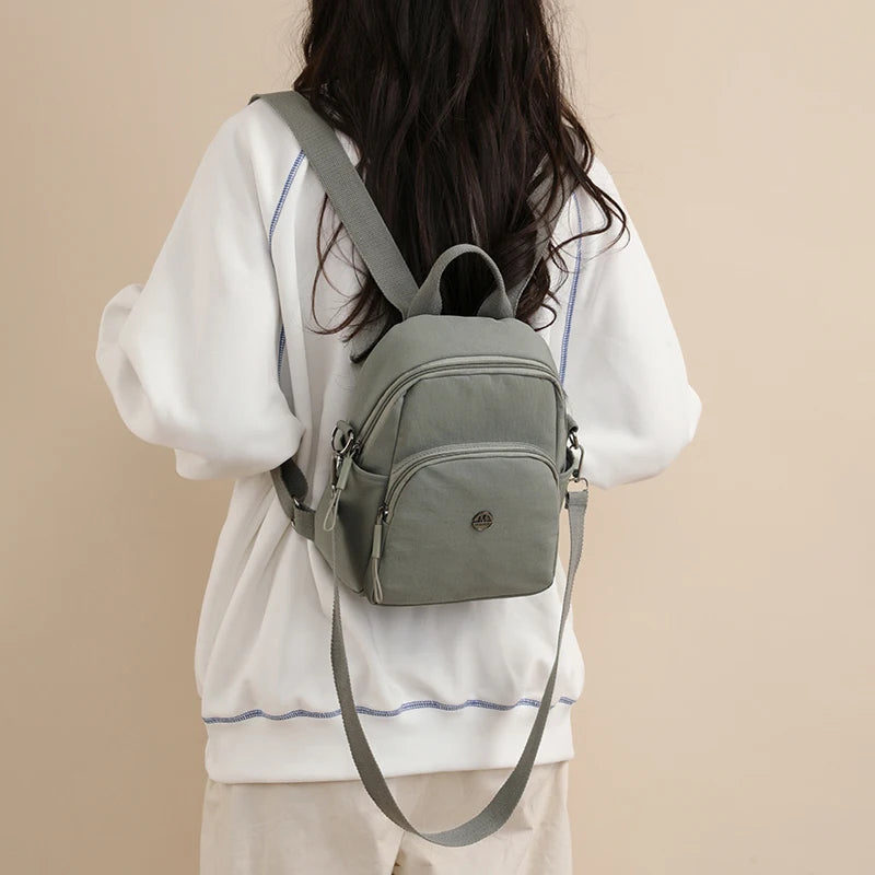 New Women Casual Travel Lightweight Small Backpack With Large Capacity Waterproof Cloth Shoulder Bag and High-end Feel for Girls