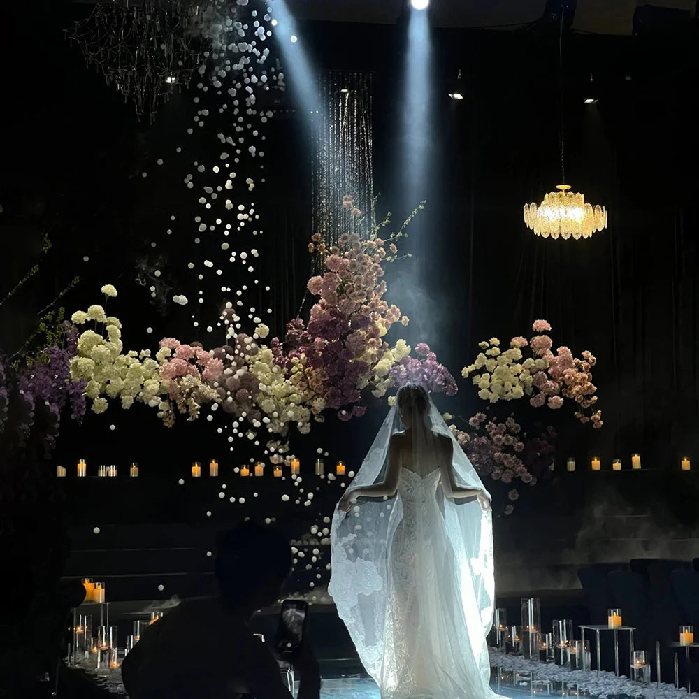 1500W 3000W RGB LED Smoke Bubble Machine Four Holes Double Holes Wedding Bubble Spray Machine DMX For Stage Special Effect