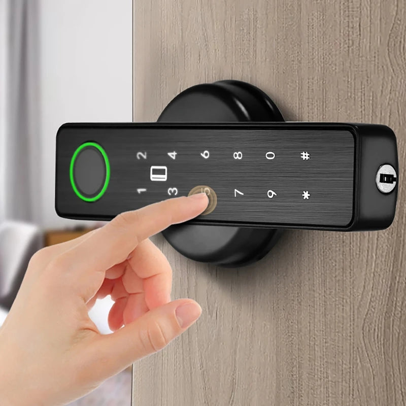 Digital Door Lock Tuya APP WiFi Remote Control Smart Fingerprint Password RFID IC Card Lock Dead Bolt For Home Wooden Metal Door