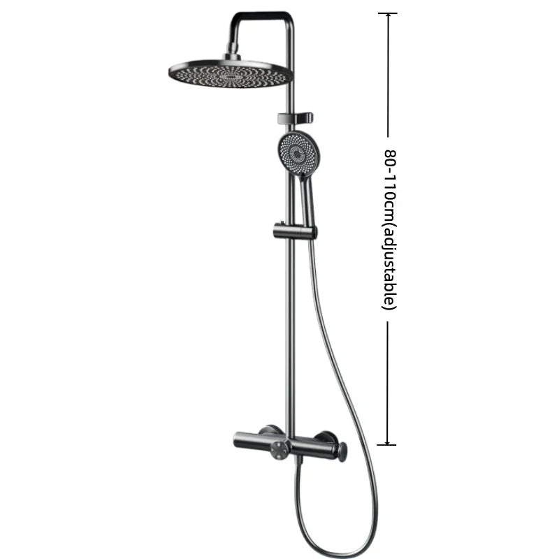 Four Outlet Shower Set Bathroom Luxury Shower System Hot Cold Mixer Valve Shower Faucet Full Set Bathtub Tap Shower Head