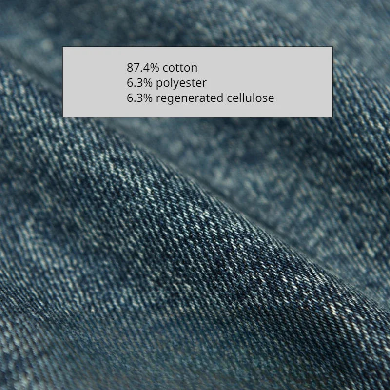 Spring Autumn New Cotton Retro Washed Jeans Men Clothing Casual Loose Straight Men Trousers AG7180