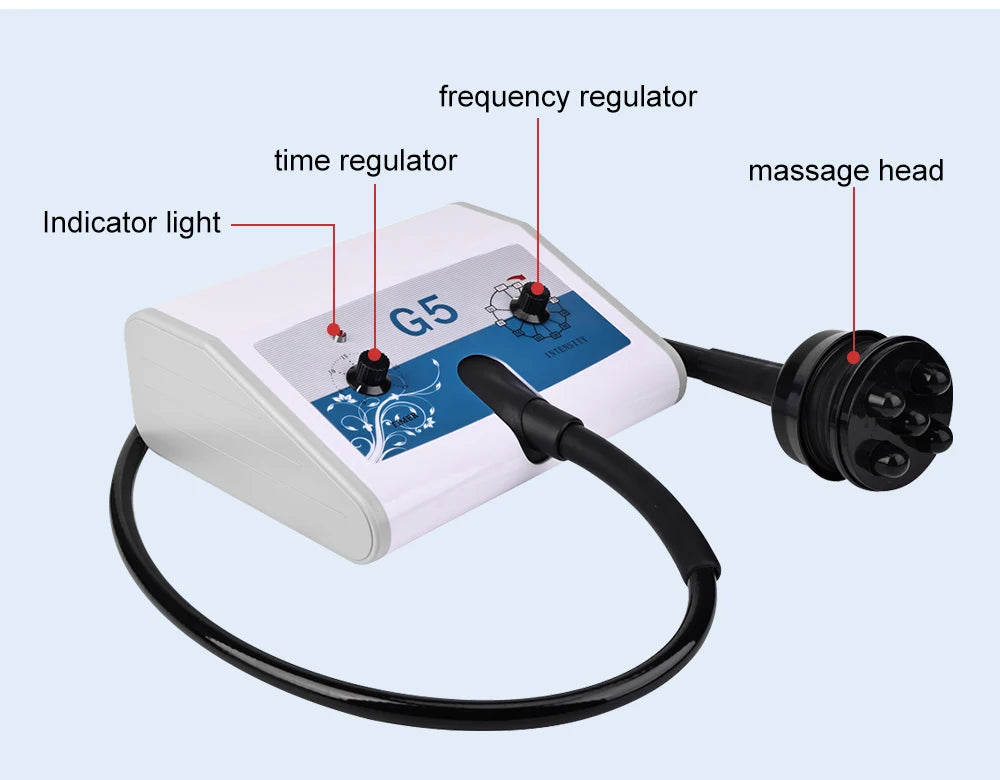 Vibrating G5 Massage Machine Slimming Muscle Massager Cellulite Removal Home Used Weight Loss Body Apparatus with Trolley Stand