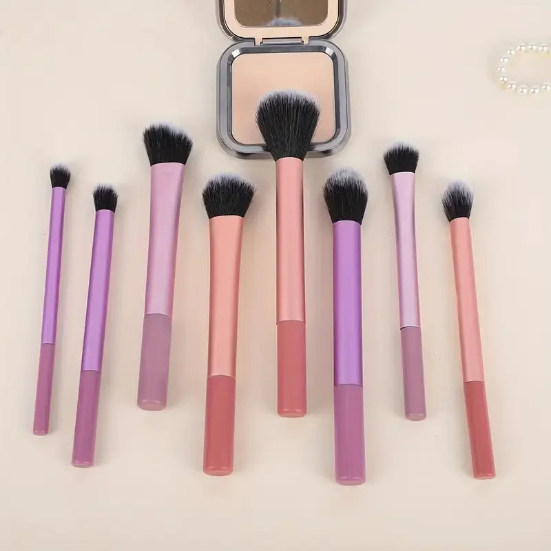8pcs Makeup Brush Kit Soft Synthetic Hair Make Up Brushes Foundation Blush Eyeshadow Cosmetic Makeup Tools foundation brush