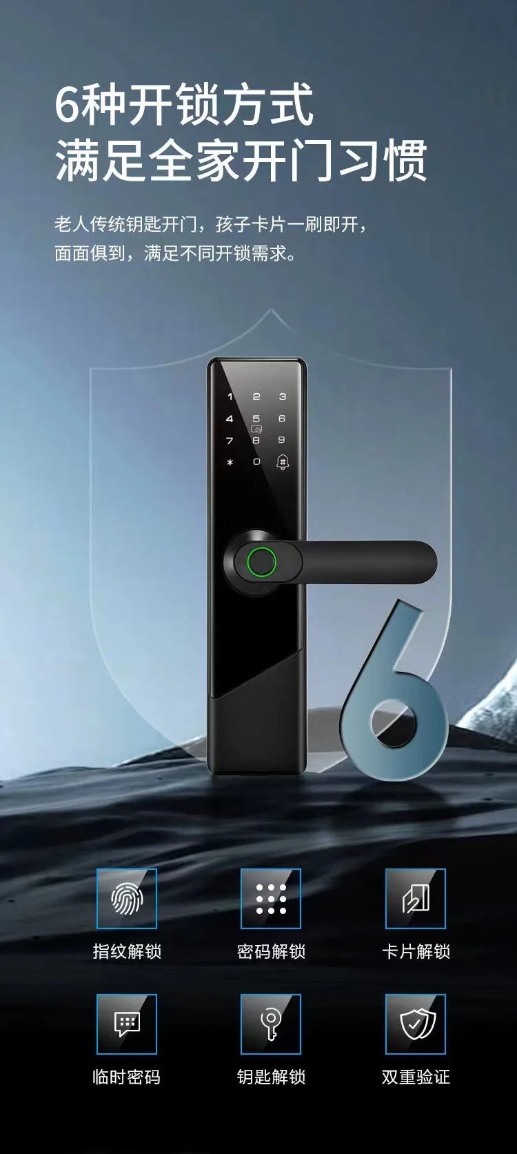 MOES Tuya ZigBee Smart Door Lock Indoor Password Fingerprint Remote Unlock Keycard Tamper Alarm Battery Powered Work With Alexa