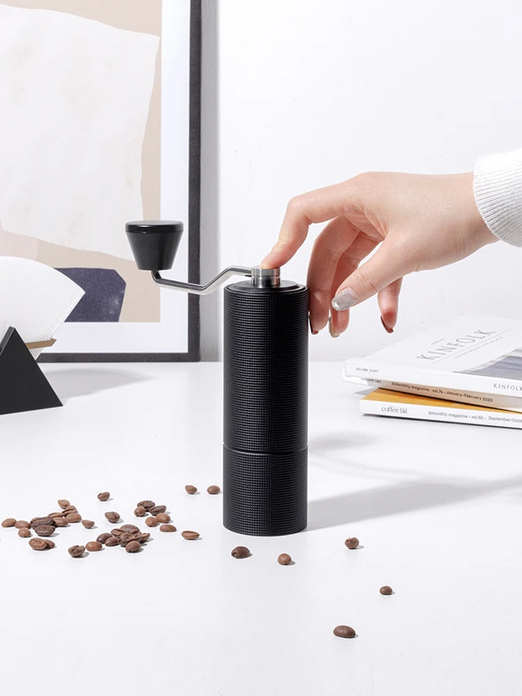 TIMEMORESTORE Chestnut C3 Manual Coffee Grinder S2C Burr High Quality Portable Hand Grinder With Double Bearing Positioning