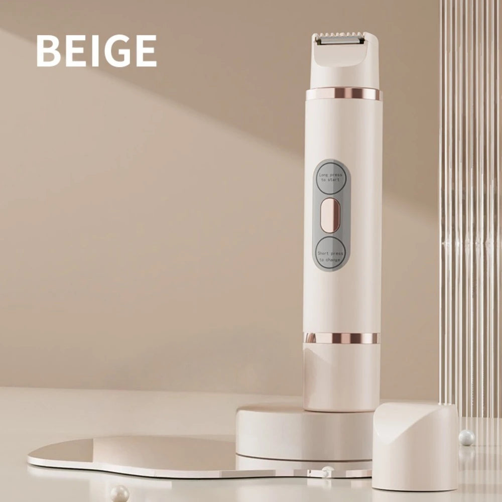 Dual-Head Two-In-One Electric Epilator for Women, Suitable for Private Areas and Full Body, Bikini Care, Wet and Dry Use