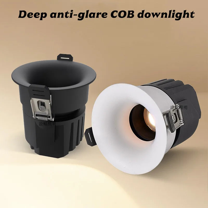 2025 New type LED curved surface spotlights, anti-glare downlights, living room and bedroom ceiling lights for indoor lighting