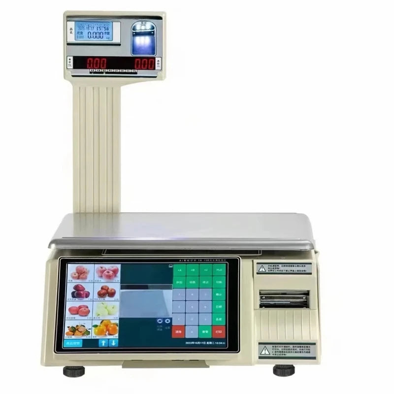 30KG LCD Barcode Label Printing Scales Retail Shop Cash Register Price Computing Scale  Electronic