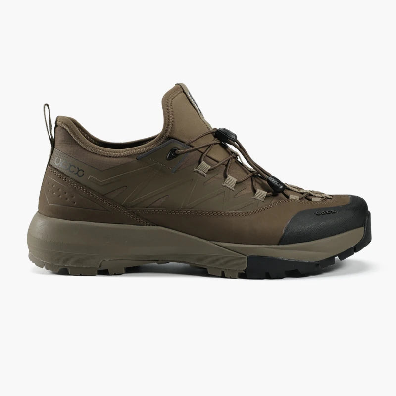 Genuine Leather Hiking Walking Shoes for Men Elastic Band Non Slip Sneakers Comfortable Outdoor Travel Running Shoes