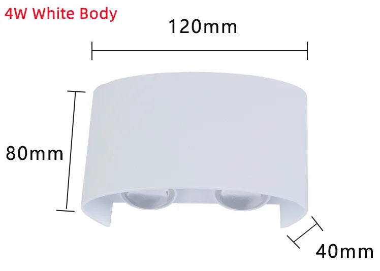 LED Wall Light 2W 6W 8W Waterproof Outdoor Wall Lamp Garden Porch Light Decor for Bathroom Bedroom Living Room AC85-265V