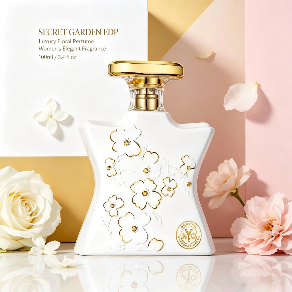 Bond No. 9 New York Secret Garden EDP 100ml 3.4 fl.oz Women Luxury Floral Perfume Elegant Long Lasting Signature Scent Fresh Feminine Fragrance Fall Back To School Halloween Thanksgiving Christmas Holiday Birthday Wedding Ann