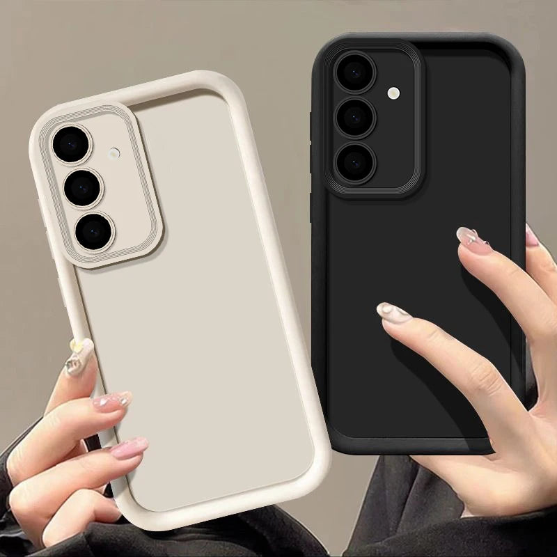 Luxury Candy Color Soft Case S26 S25 S24 S23 S22 Ultra Plus S21 FE A16 A53 A55 A56 A05S 5G 4G A52 Skin Feel Silicone Cover Funda