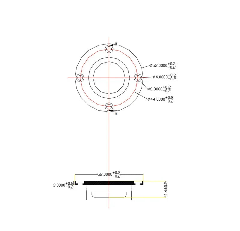 SOTAMIA 2Pcs 2 Inch Tweeter Audio Speaker 52mm 4 Ohm 20W Silk Film Treble Driver DIY Bluetooth Speaker HIFI Music Loudspeaker